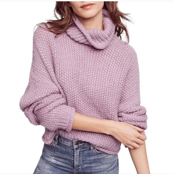 Anthropologie Womens Abella Chunky Acrylic Wool Turtleneck Sweater Small S - Picture 1 of 9